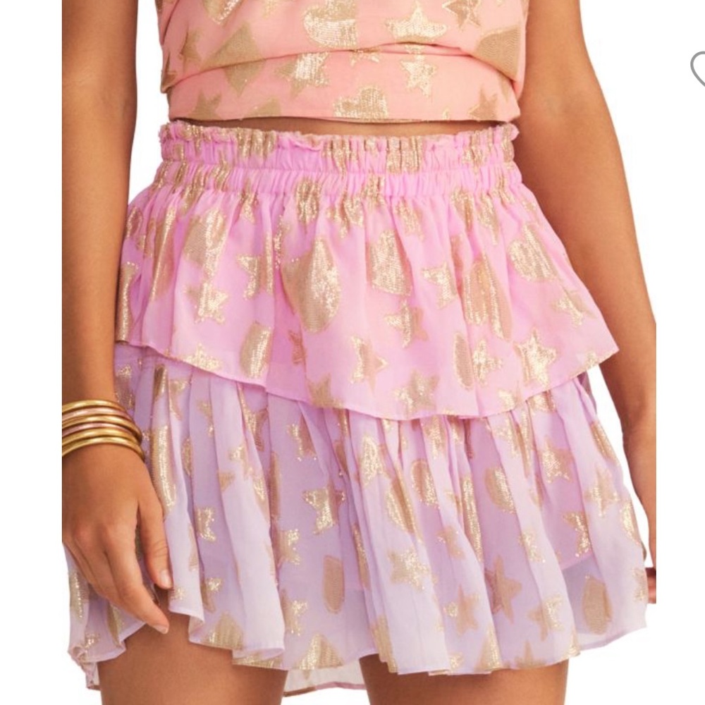 LoveShackFancy Ruffle Mini Skirt Size XS